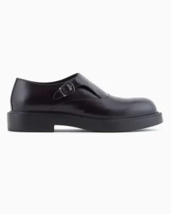 Monkstrap aus gebürstetem Leder Braun