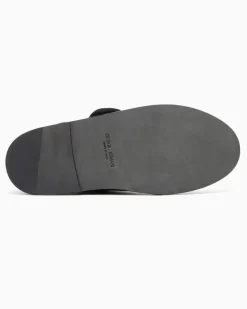 Monkstrap aus Veloursleder Schwarz