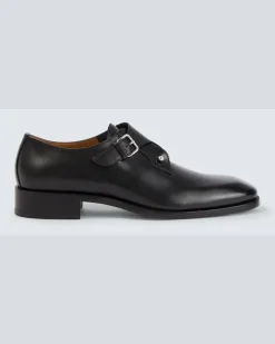 Monkstrap-Schuhe Chambelimonk aus Leder Schwarz