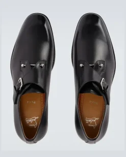 Monkstrap-Schuhe Chambelimonk aus Leder Schwarz