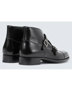 Monkstrap-Schuhe Sutherland aus Leder Schwarz