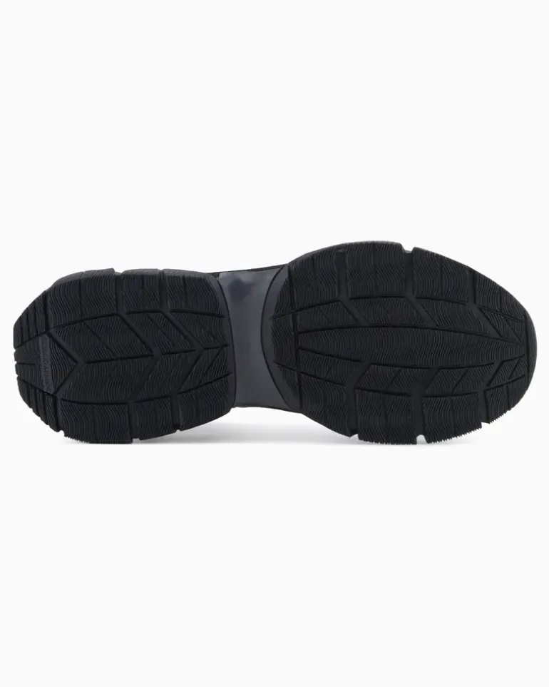 Monkstrap-Sneaker aus Veloursleder Schwarz