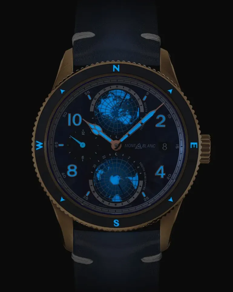 Montblanc 1858 Geosphere 0 Oxygen Limited Edition - 1786 Exemplare - Blau - MB129415 - Uhr