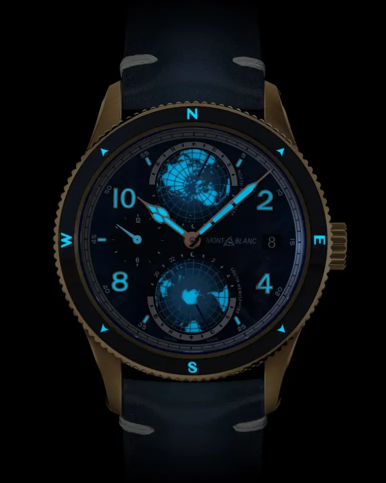 Montblanc 1858 Geosphere 0 Oxygen Limited Edition - 1786 Exemplare - Blau - MB129415 - Uhr