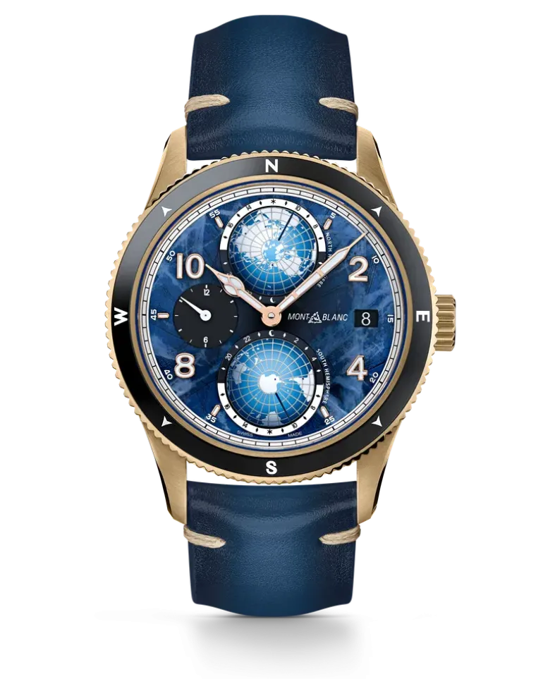 Montblanc 1858 Geosphere 0 Oxygen Limited Edition - 1786 Exemplare - Blau - MB129415 - Uhr