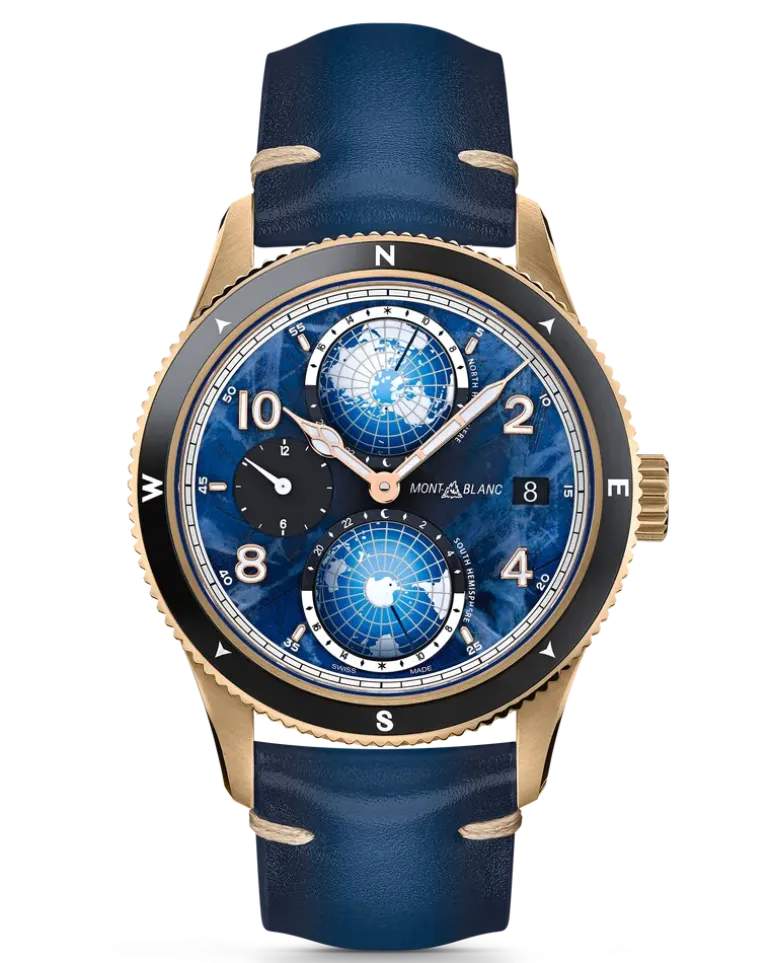 Montblanc 1858 Geosphere 0 Oxygen Limited Edition - 1786 Exemplare - Blau - MB129415 - Uhr