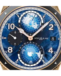 Montblanc 1858 Geosphere 0 Oxygen Limited Edition - 1786 Exemplare - Blau - MB129415 - Uhr