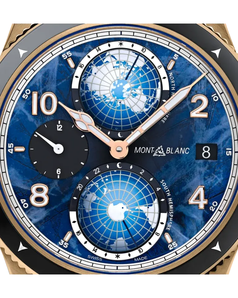 Montblanc 1858 Geosphere 0 Oxygen Limited Edition - 1786 Exemplare - Blau - MB129415 - Uhr