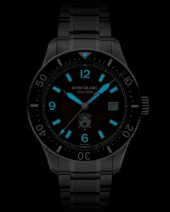 Montblanc Iced Sea Automatic Date - Burgunderrot - Stahl - Keramik - MB132291 - Uhr