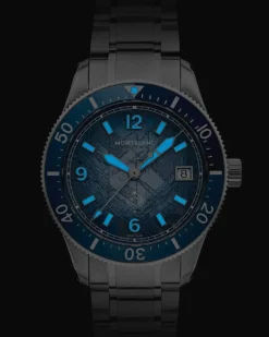 Montblanc Iced Sea Automatic Date 0 Oxygen - Hellblau - STAHL, ALUMINIUM - MB134022 - Uhr