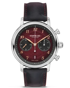Montblanc Star Legacy Chronograph 42mm Limited Edition - 1786 Exemplare - Burgunderrot - Stahl - MB133245 - Uhr