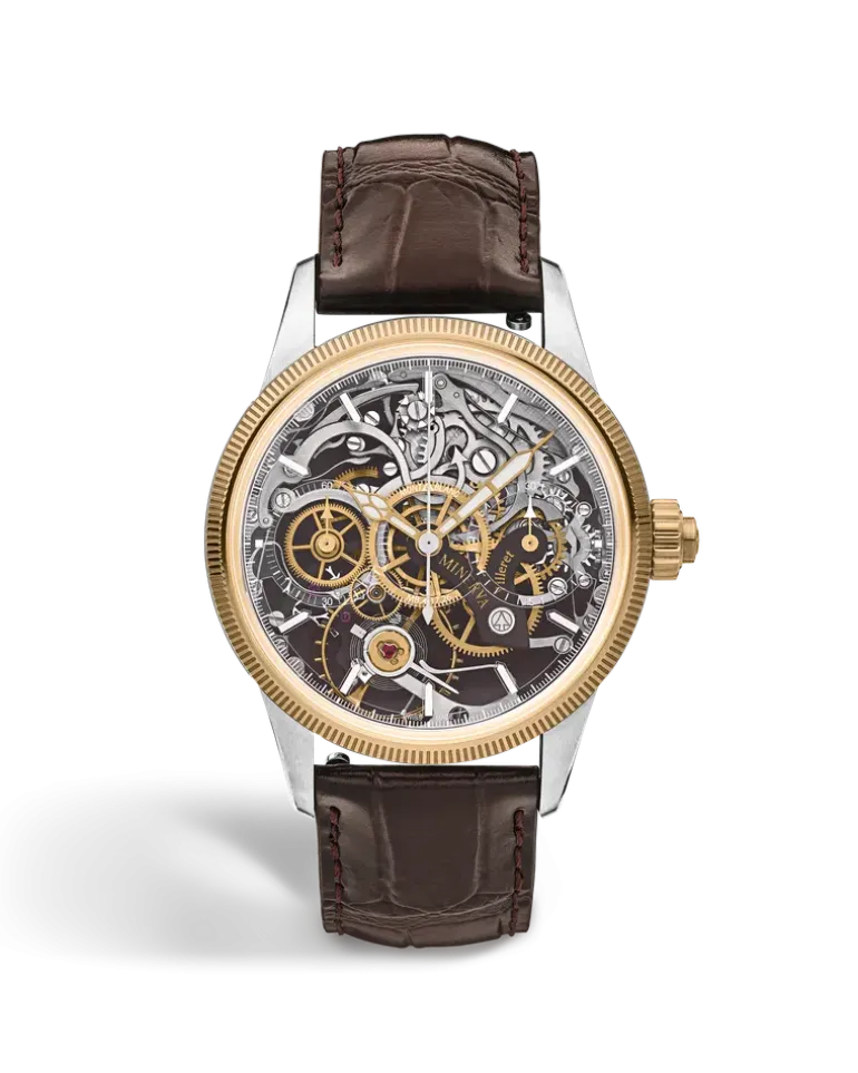 Montblanc 1858 The Unveiled Minerva Chronograph Limited Edition - 100 Exemplare - Braun - MB134281 - Uhr