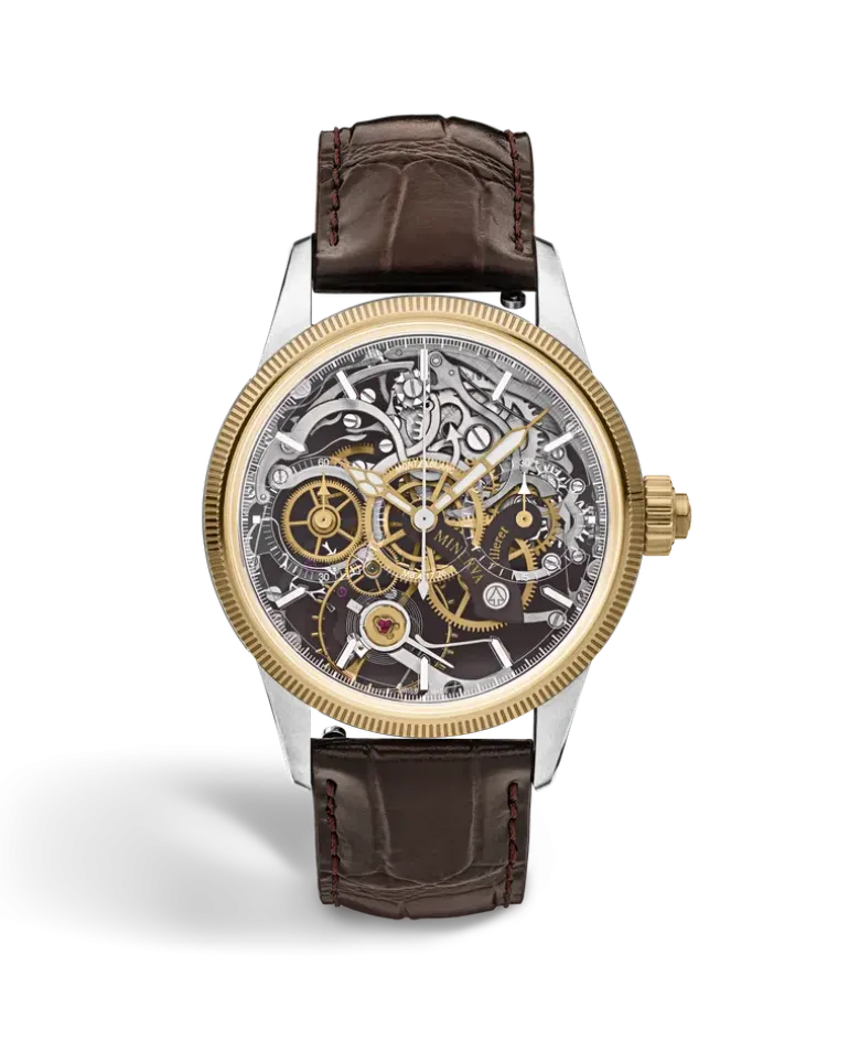 Montblanc 1858 The Unveiled Minerva Chronograph Limited Edition - 100 Exemplare - Braun - MB134281 - Uhr