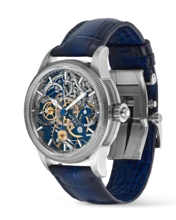Montblanc 1858 The Unveiled Minerva Chronograph Limited Edition - 100 Exemplare - Blau - STAHL, GRAUGOLD - MB133296 - Uhr