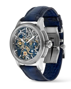 Montblanc 1858 The Unveiled Minerva Chronograph Limited Edition - 100 Exemplare - Blau - STAHL, GRAUGOLD - MB133296 - Uhr