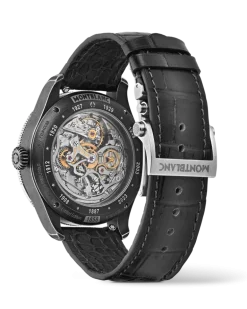 Montblanc 1858 The Unveiled Timekeeper Minerva Limited Edition - 100 Exemplare - - STAHL, GRAUGOLD - MB133246 - Uhr