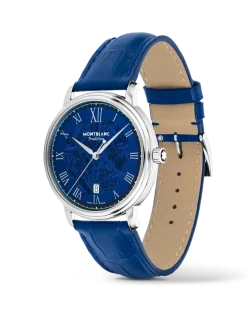 Montblanc Tradition Automatic Date Blau - Stahl - MB131274 - Uhr