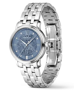 Montblanc Tradition Automatic Date Hellblau - Stahl - MB131297 - Uhr