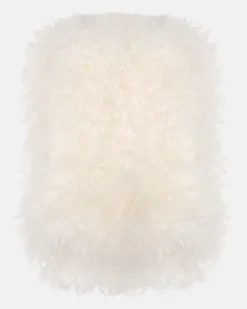 Muff aus Shearling Weiß