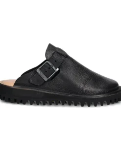 Mules mit Schnallen - Schwarz