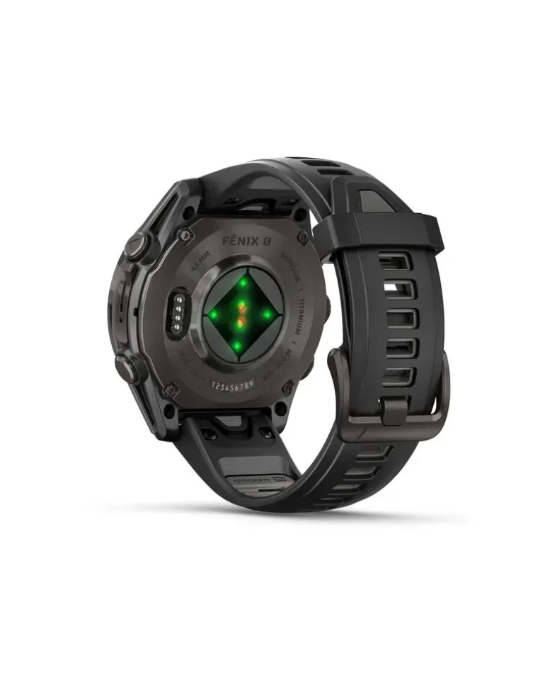 Mulfifunktions-Smartwatch FENIX 8 - 43 mm AMOLED mit Solarladung Schwarz