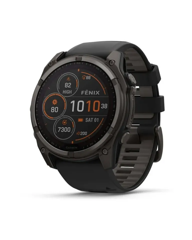Mulfifunktions-Smartwatch FENIX 8 - 51 mm mit Solarladung Dunkelgrau