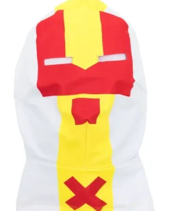 Mundschutzmaske mit grafischem Print - Weiß