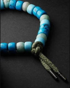 Mykonos Forte Beads Blackened Gold Multi-Stone Bracelet Blue