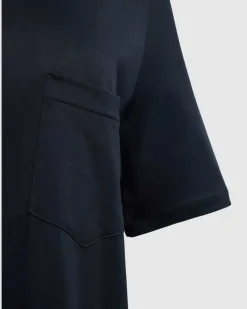 Nachthemd mit Brusttasche Black