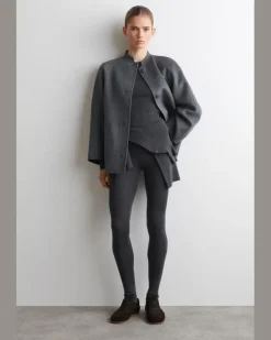 Nahtlose Leggings Aus Merinowolle Grau