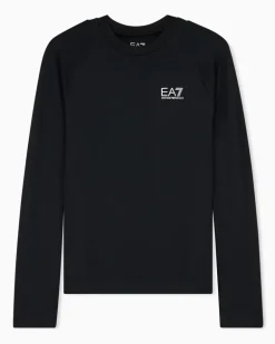 Nahtloses Langarmshirt Ventus Plus mit Rundhalsausschnitt Schwarz