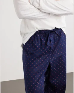 Nelson 109 Printed Cotton Pyjama Trousers Blue