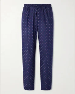 Nelson 109 Printed Cotton Pyjama Trousers Blue