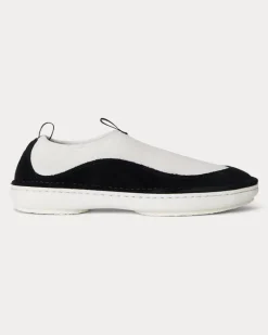 Neopren-Sneaker mit Wildlederbesatz White