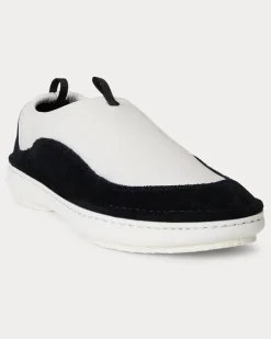 Neopren-Sneaker mit Wildlederbesatz White