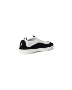 Neopren-Sneaker mit Wildlederbesatz White