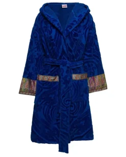 New Tradition Bademantel mit Paisley-Print - Blau