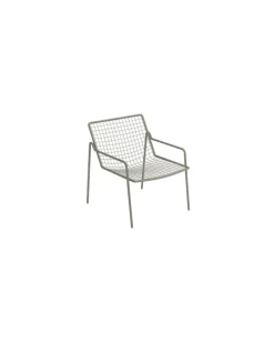Niedrig stapelbarer Sessel Rio R50 - Grau - Stahl - Designer Anton Cristell