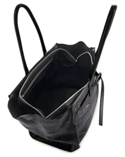 Nightly Reisetasche aus Leder - Schwarz