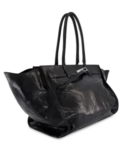 Nightly Reisetasche aus Leder - Schwarz