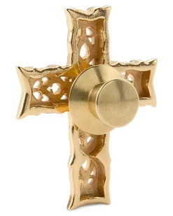 Notre-Dame Brosche mit Kreuz - Gold