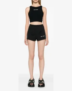 Oberteil mit Logo-Print - Schwarz