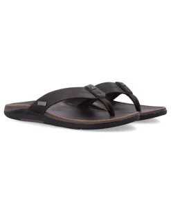 Offshore Flip-Flops mit Logo-Schild - Braun