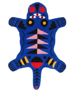 Oggian Blue Panther M Teppich - Blau