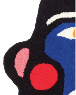 Oggian Gorillo Teppich in Tierform (94cm x 80cm) - Schwarz