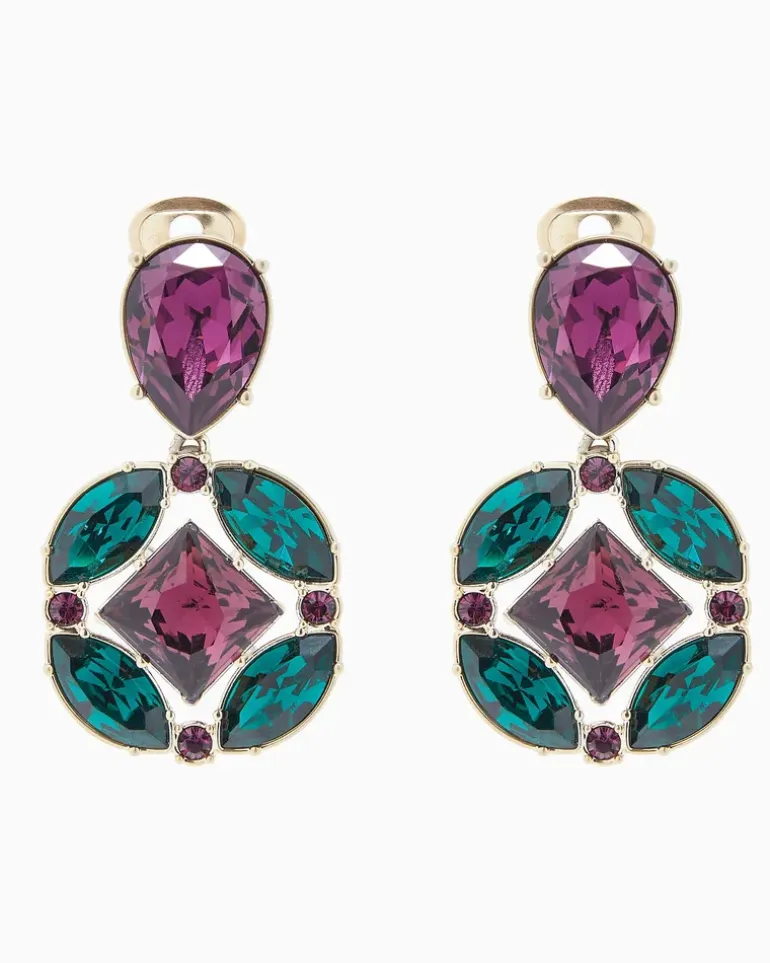 Ohrringe mit Anhängern mit Swarovski-Kristallen GrüN