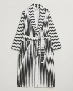 Organic Terry Classic Bathrobe Sailor Stripes Weiß