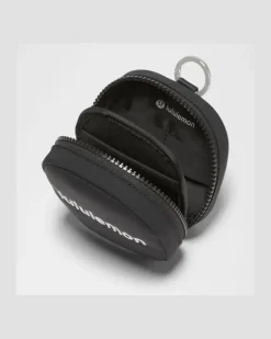Organizer-Tasche mit Clip in Schwarz/Weiß/Silver
