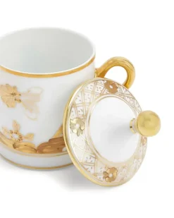 Oriente Italiano Kaffeeservice mit Blumen - Weiß