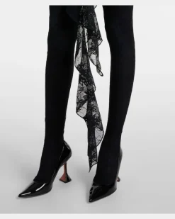 Oséree Catsuit aus Spitze Schwarz
